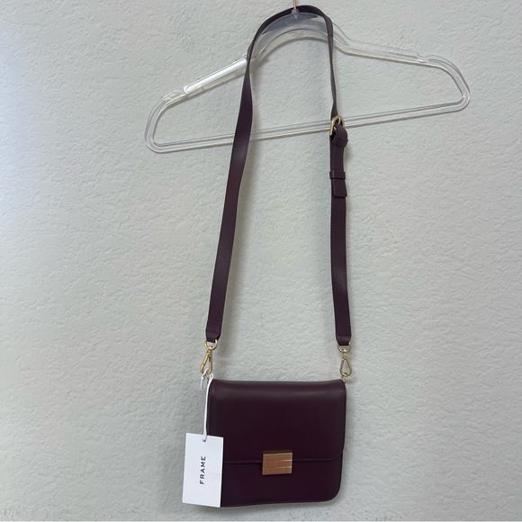 FRAME Le Signature Leather Mini Bag in Oxblood Maroon - Picture 5 of 11